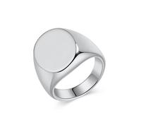 Tolldek Anillos de boda para hombre, acero de tungsteno, anillo de compromiso, ovalado, pulido, anillo de sellado, decoración impermeable, talla 57-70, Acero de tungsteno, Sin circonita