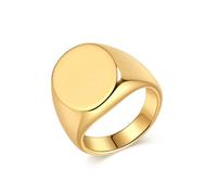 Tolldek Anillos de boda para hombre, acero de tungsteno, anillo de compromiso, ovalado, pulido, anillo de sellado, decoración impermeable, talla 57-70, Acero de tungsteno, Sin circonita