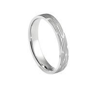 Tolldek Anillos de boda PT950/9K/14K/18K oro blanco, clásico, banda de boda, anillo de oro de 18/14/9 quilates, joyería auténtica, talla 47-70, Oro blanco 585 de 14 quilates, Sin circonita
