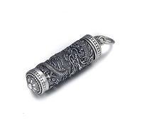 Tolldek Collar de plata de ley 925 para hombre, cadena de cenizas, colgante de dragón, cadena de plata 925, punk rock, Plata de ley 925, Sin circonita