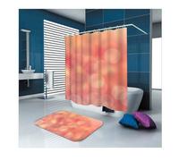 Tolldek Cortina de ducha rosa 165 x 200 cm, diseño de burbuja rosa, cortina de baño, poliéster, lavable, tela de 1,65 x 2 m (ancho x alto) con anillas para cortina de ducha