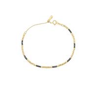 Tolldek Pulsera para mujer de oro amarillo de 9 K/14 K/18 K, cuentas de 1,9 mm, pulseras de oro auténtico para mujer Au750/585/375, Oro amarillo de 18 quilates (750), Sin circonita