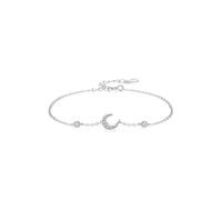 Tolldek Pulseras de oro blanco de 9 K/14 K/18 K para mujer, brazalete de luna para mujer con diamantes joyas auténticas, Au 375/585/750 pulseras de oro blanco, 20+3CM, Oro blanco 585 de 14 quilates