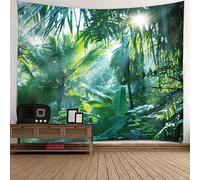 Tolldek Tapiz Paisaje Naturaleza Verde Tapiz Plantas Tropicales Paño de Pared Decoración del Hogar Adecuado para Decoración de Habitaciones, Arte de Decoración de Pared, 210 x 140 cm