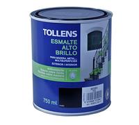 Tollens 8200 Esmalte al Agua Alto Brillo, Negro, 750 ml