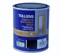 Tollens 8201 Esmalte al Agua Satinado, Negro, 750 ml