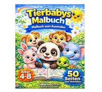 Tolles Malbuch für Kinder von 4 bis 8 Jahren: Süße Tiere, Lustige und Einfache Ausmalbilder für Kreative Jungen und Mädchen