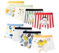 Tolmaiertu Calzoncillos Bóxer de Algodón para Niño con Estampado de Dinosaurios, Ropa Interior Bóxer para Niños, Pack de 8, 3-13 Años