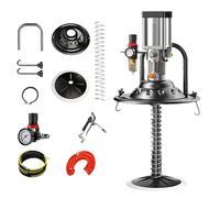 TOLNIX Portable Air-Operated Grease Pump,Bucket-Type Grease Gun,30-68Mpa Pressure,Equipped with Extra-Long Oil Hose, Bucket clamp, Handle and More(19.6ft,Large Cylinder)