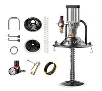 TOLNIX Portable Air-Operated Grease Pump,Bucket-Type Grease Gun,30-68Mpa Pressure,Equipped with Extra-Long Oil Hose, Bucket clamp, Handle and More(13ft,Large Cylinder)