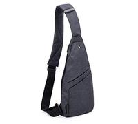 TOLOG Mochila bandolera antirrobo con bolsillo personal, ligera, para viajes, senderismo (gris oscuro), Gris oscuro, gris oscuro, Classic
