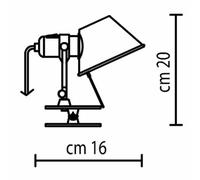 Tolomeo Micro Pinza Lámpara de Pared con Clip Rojo