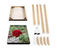 Tolospace Barras de madera para ensanchar tú mismo, kit de marco de lienzo de madera para galería, pintura al óleo, carteles, pintura por números, fácil de montar, 50 cm x 80 cm