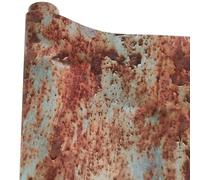 Tolospace Película de envoltura de coche con textura oxidada, calcomanía de aspecto de metal industrial vintage, fácil de instalar, vinilo decorativo rústico duradero para el estilo de la carrocería