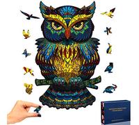TOLOYE Búho Rompecabezas de Madera 3D Con Forma de Animal Única Para Adultos y Niños - Colección de Juegos Familiares Regalo