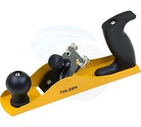 Tolsen 42000 | Plano de bloque | Cepilladora de madera | Herramienta de carpintería de precisión para madera blanda y dura - Hoja de acero al carbono ajustable | 235 x 44 mm