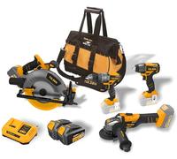 Tolsen Juego de máquinas electroherramientas serie MP20 Brushless + 2 baterías 4 Ah litio (Li-Ion) + 1 cargador 4 Ah