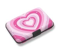 ToLuLu Portatarjetas de crédito, mini cartera RFID pequeña de aluminio, funda delgada de metal para tarjetas de visita, bolsillo frontal con bloqueo RFID, funda rígida para CC para hombres y mujeres