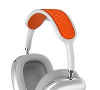 TOLUOHU Cojín para diadema para Apple AirPods Max, lavable, de silicona suave, a prueba de polvo, accesorios compatibles con toldo de malla de punto (naranja)