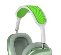 TOLUOHU Cojín para diadema para Apple AirPods Max, lavable, de silicona suave, a prueba de polvo, accesorios compatibles con toldo de malla de punto (verde fluorescente)