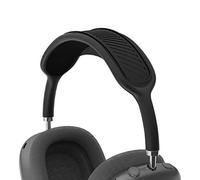 TOLUOHU Cojín para diadema para Apple AirPods Max, lavable, de silicona suave, a prueba de polvo, accesorios compatibles con toldo de malla de punto (negro)