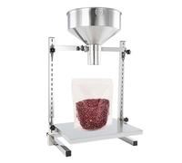 Tolva de alimentación de Acero Inoxidable, embudos de dispensación de Gran diámetro con Soporte de Soporte y Plataforma de elevación, máquina de llenado Manual de Boca Ancha para Embalaje de gránulos