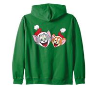 Tom and Jerry Best Pals Christmas Santa Hats Sudadera con Capucha