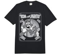 Tom and Jerry Black and White Poster Comfort Colors Adult Heavyweight T-Shirt