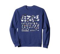 Tom and Jerry Cartoon Dep Sudadera, Unisex para Adultos, Azul Marino, M