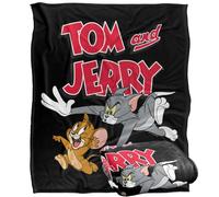 Tom And Jerry Chase Me Manta súper suave con tacto sedoso - 152 x 127 cm