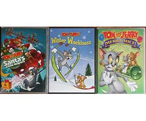 Tom and Jerry Christmas Collection 3 dvds: Merry Mice + Santa's Little Helpers + Winter Wackiness (Region 2 dvds for UK & Europe only)