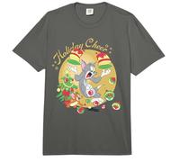 Tom and Jerry Christmas Holiday Cheer Comfort Colors Adult Heavyweight T-Shirt