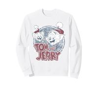 Tom and Jerry Christmas Santa Hats Retro Sudadera