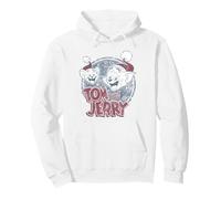 Tom and Jerry Christmas Santa Hats Retro Sudadera con Capucha