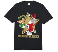 Tom and Jerry Christmas Surprise Comfort Colors Adult Heavyweight T-Shirt