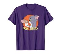 Tom and Jerry Frenemies Camiseta, Hombre, Morado, XXL