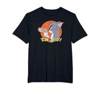 Tom and Jerry Frenemies Camiseta, Hombre Tallas Grandes, Negro, 3X Alto