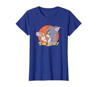 Tom and Jerry Frenemies Camiseta, Mujer, Azul Real, M