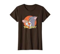 Tom and Jerry Frenemies Camiseta, Mujer, Marrón, XL