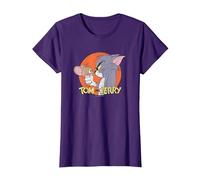 Tom and Jerry Frenemies Camiseta, Mujer, Morado, XXL