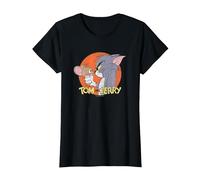 Tom and Jerry Frenemies Camiseta, Mujer, Negro, 3XL