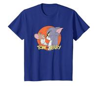 Tom and Jerry Frenemies Camiseta, Niños, Azul Real, 10 años