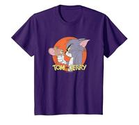 Tom and Jerry Frenemies Camiseta, Niños, Morado, 8 años