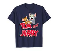 Tom and Jerry Leaning with Logo Camiseta