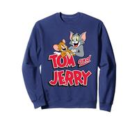 Tom and Jerry Leaning with Logo Sudadera