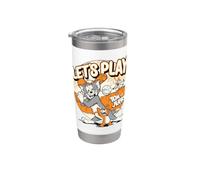 Tom and Jerry Let's Play Vaso térmico de acero inoxidable de doble pared