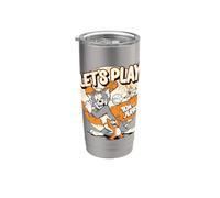 Tom and Jerry Let's Play Vaso térmico de acero inoxidable de doble pared