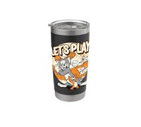 Tom and Jerry Let's Play Vaso térmico de acero inoxidable de doble pared