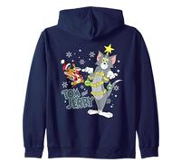 Tom and Jerry Merry Christmas Tinsel Tangle Sudadera con Capucha