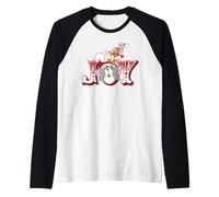 Tom and Jerry Santa Hat Christmas Joy Camiseta Manga Raglan